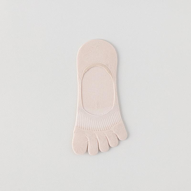 Five-finger Socks, Women's Boat Socks, Summer Thin Modal Mesh Breathable Invisible Toe Separation Socks, Solid Color Toe Ankle Socks
