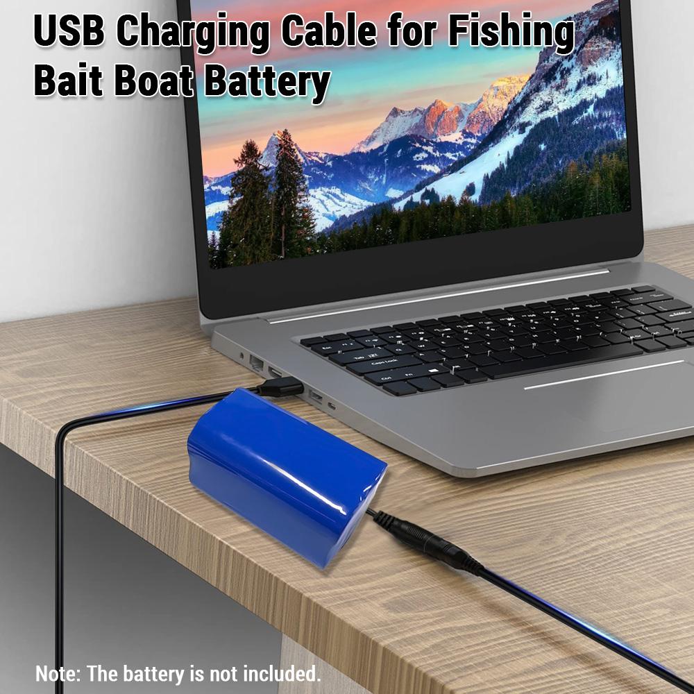 

3,3-футовый USB-кабель для зарядки, замена шнура для рыболовной приманки, лодки, кабеля для зарядки аккумулятора чёрный