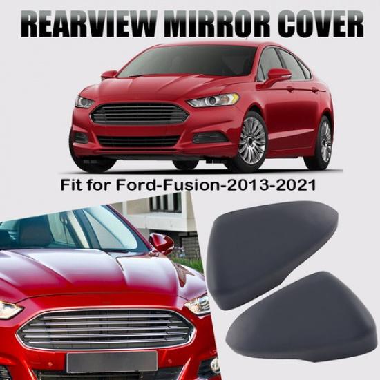 2pcs Primed Driver & Passenger Side Mirror Cover Cap For 2013-2021 Ford Fusion