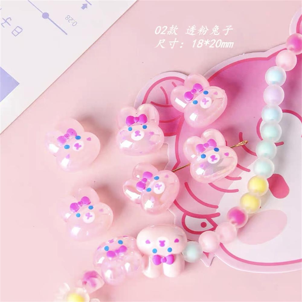 CH16 20*18mm Fun Little Bear Rabbit Star Resin Beads DIY Charm Exquisite Phone Chain Bracelet Hanging Bead Jewelry Accessories