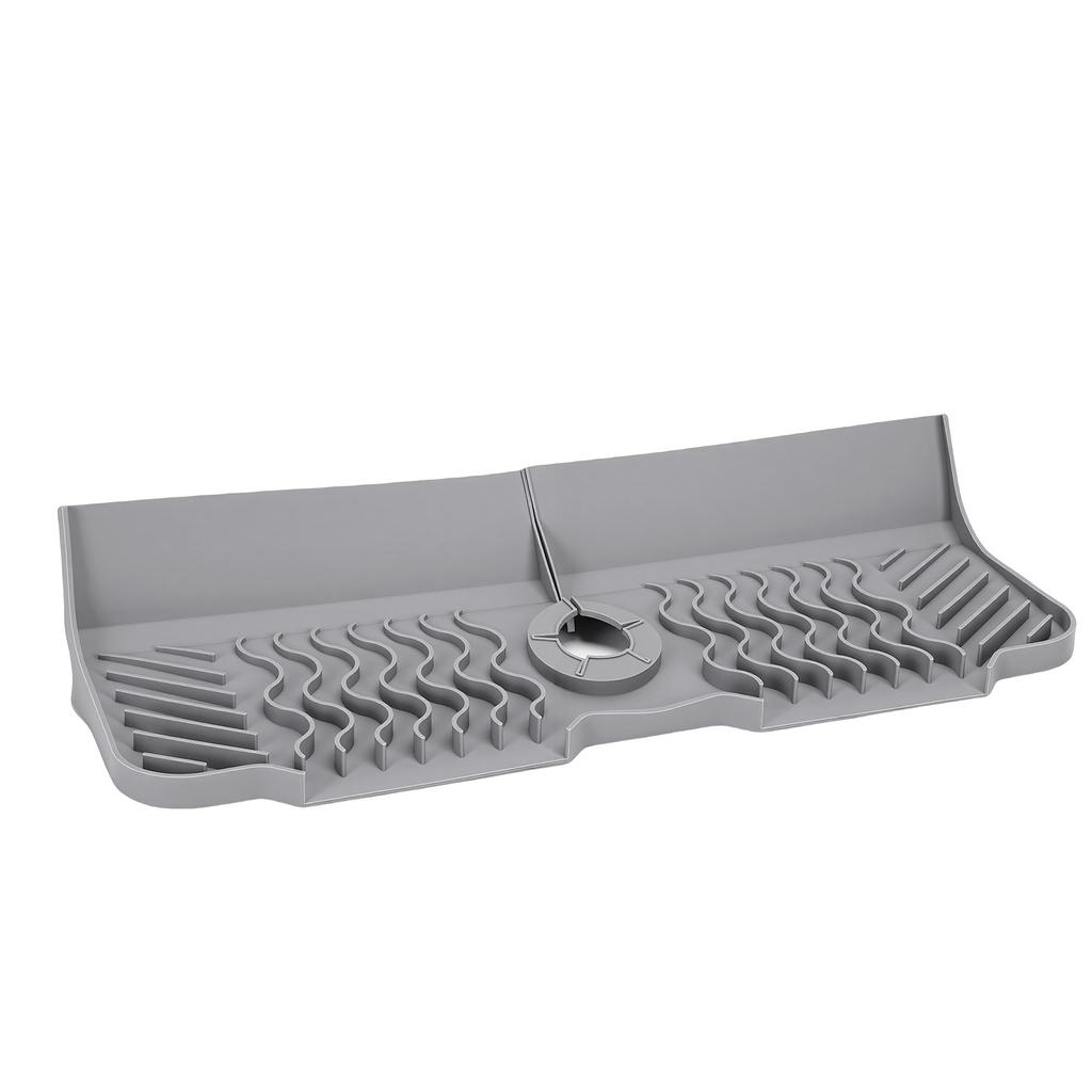 Silikon-Wasserhahnmatte 17,7 Zoll Spülbecken-Schutz Draining-Matte Spritzschutz Küchenspüle Trockenschale Matte für Arbeitsplatte