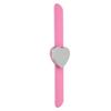 Magnetic Palette Bracelet Heart Shape Silicone Ring Slap Bracelet for Beauty Salon Pink