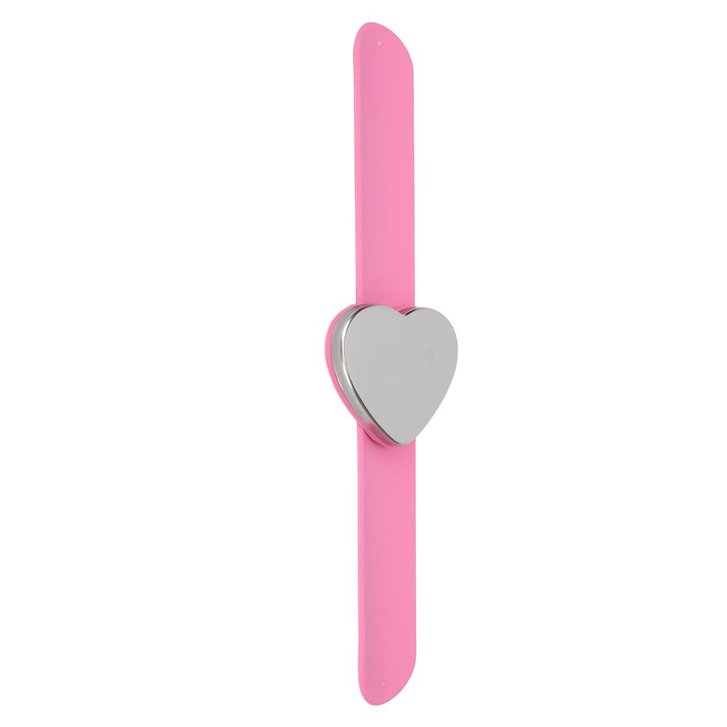 Magnetic Palette Bracelet Heart Shape Silicone Ring Slap Bracelet for Beauty Salon Pink