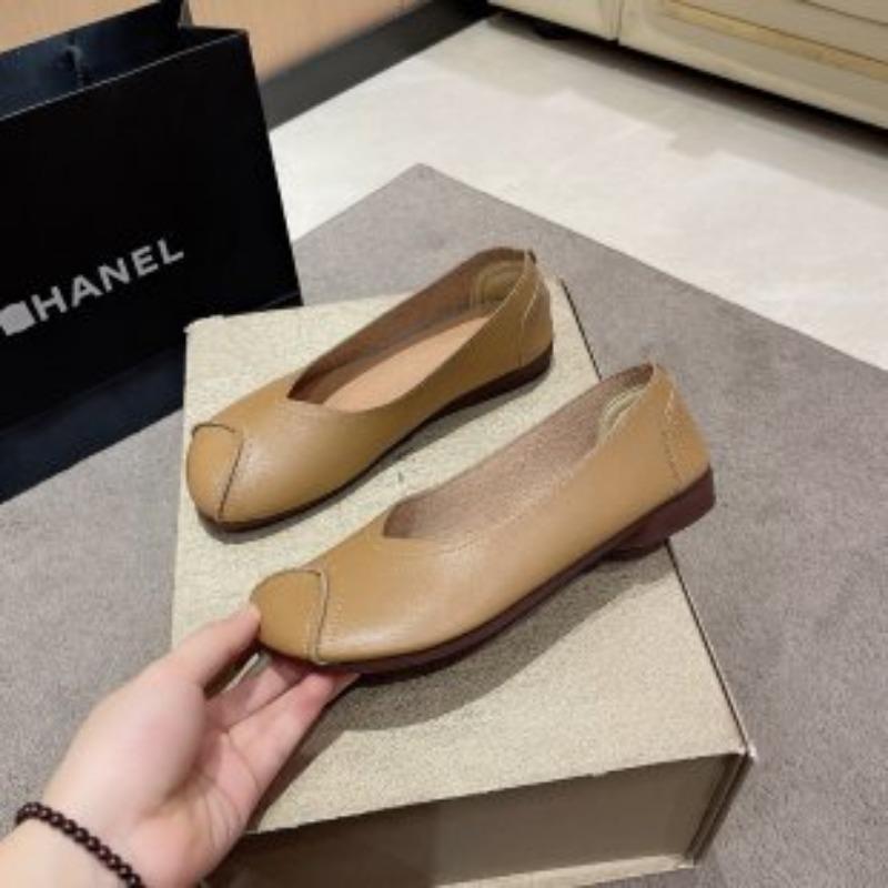 Large Size Single Shoes Women's Summer New Soft-soled Doudou Shoes One Pedal Shallow Mouth Mother Shoes Casual Women's Shoes