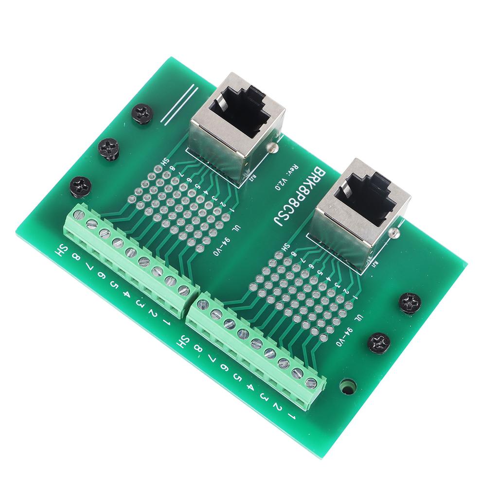 Ethernet Connector Breakout Board Fast Transmission DIN Rail Mount RJ45 M2 Terminal Block
