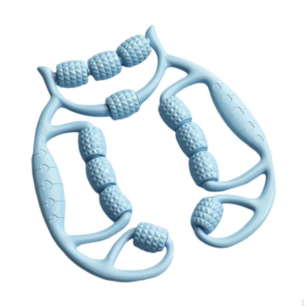 12 Wheel Leg Massage Roller, Muscle Equipment, Ergonomic Gripper, Deep Tissue for