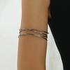 ins simple niche Japanese and Korean style women's bracelet versatile multi-layer high-end design arm ring geometric line bracelet
