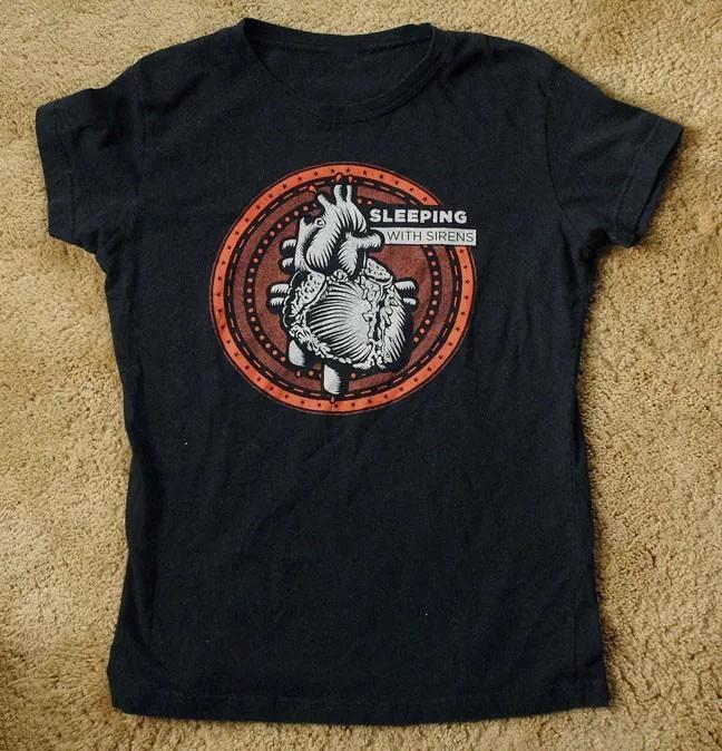 Винтажная хлопковая футболка Sleeping with Sirens Унисекс Концертная S - 5XL BO466 Унисекс Футболка XL