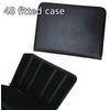 LUXURY BLACK LEATHER PEN 48 PENS CASE HOLDER