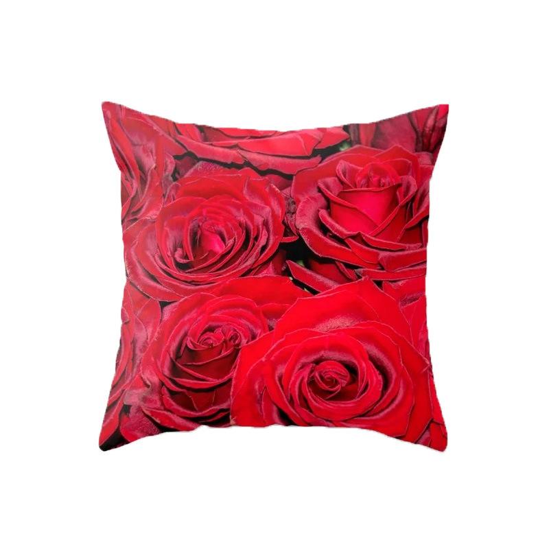 New American Rose Pillowcase Home Sofa Pillow Cushion Cover Soft
