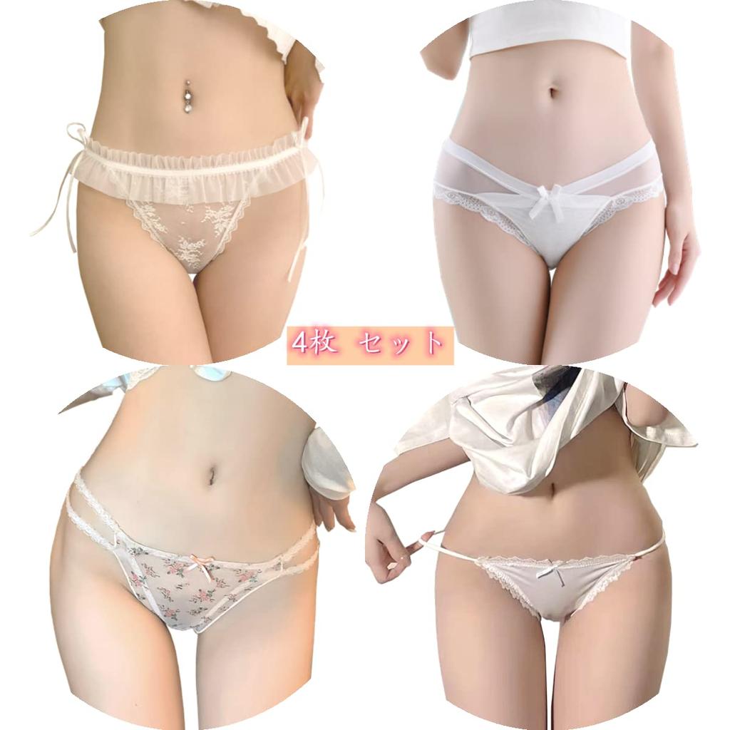 Raiplus Cute and Sexy Size M Women's Shorts, 4-Piece Set, Underwear, Women's Panties,