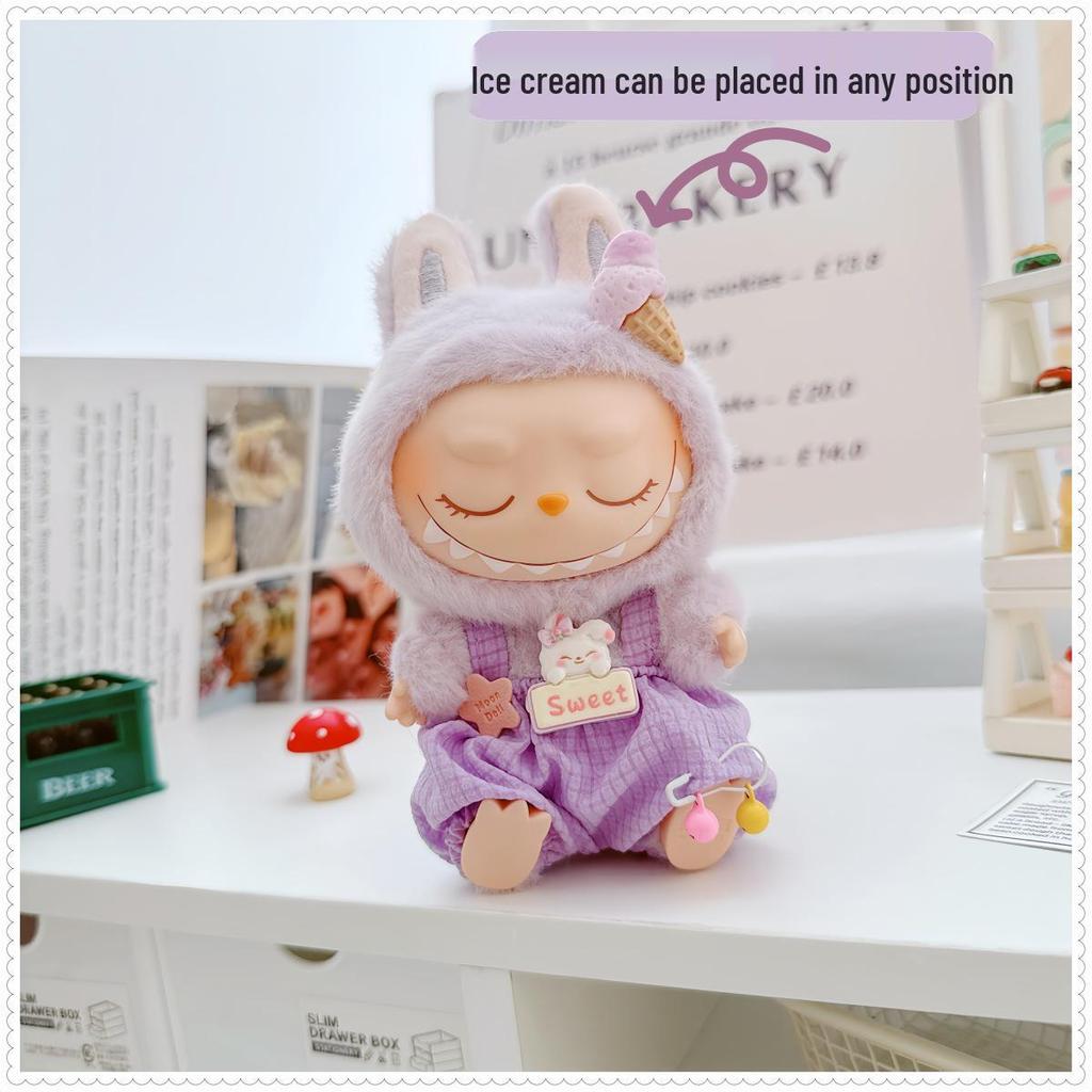 17cm Labubu Doll Vinyl Keychain: First & Second Gen Blind Box Clothes Collection