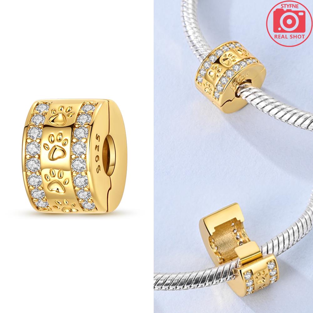 Berlock Fin Guld Pärlhänge Hjärta Kärlek Pärlor Passar Koppararmband Smycken Kvinnor Gåva Diy Alla Hjärtans Dag Gåva Halsband