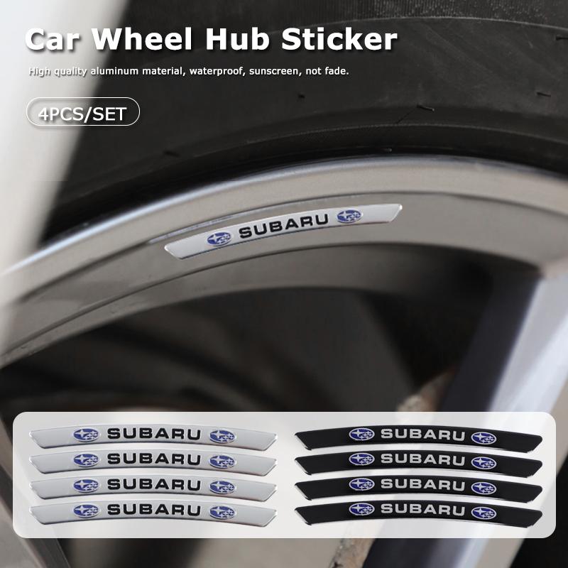 4ks Nálepky na středové krytky kol auta Dekorace Pro Subaru Impreza Legacy WRX STI BRZ Forester XV Outback Levorg Ascent