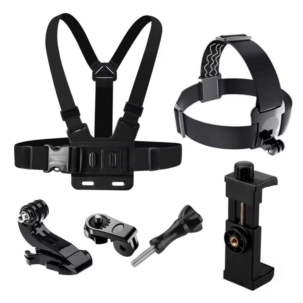Roreta Action Camera Kit Head Strap Chest Strap Phone Holder for GoPro Phone Osmo Enhanced Stability Versatility Stand 5