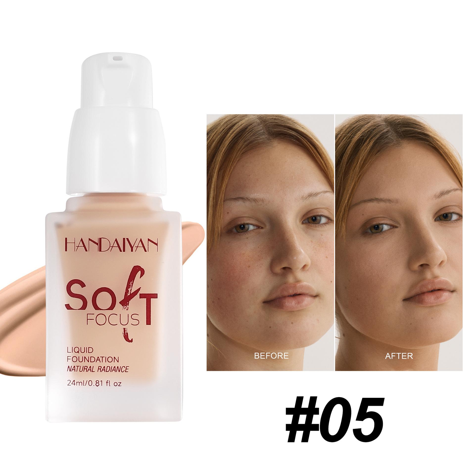 

10-цветная жидкая тональная основа на основе пудры – стойкий гладкий макияж с полным покрытием для безупречной кожи 5#