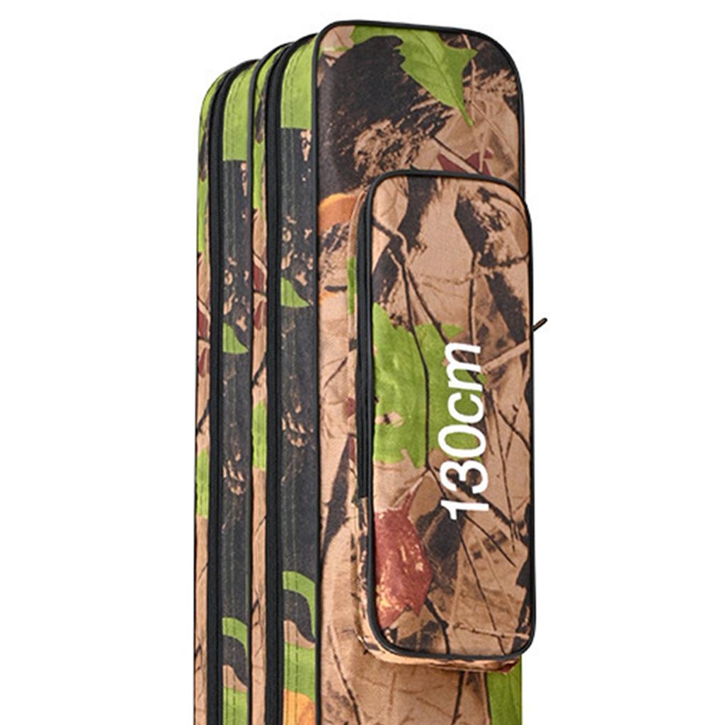 Fish Tackle Rod Holdall Bag Waterproof Oxford Folding Rod Carry Case Large Capacity 130cm for Men Family Travel Gifts