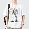 Unisex Cotton Short‑sleeve T‑shirt Printed with RX‑78‑2 Gundam Graphic from Mobile Suit Anime, Harajuku Y2K Streetwear T-shirt