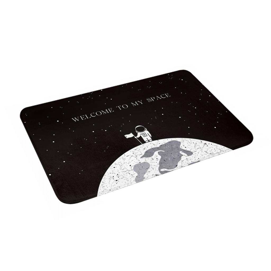 Moon Astronaut Welcome To My Space Doormat Mat Anti-Slip  Bath Kitchen Living Room Rug Carpet 40*60cm