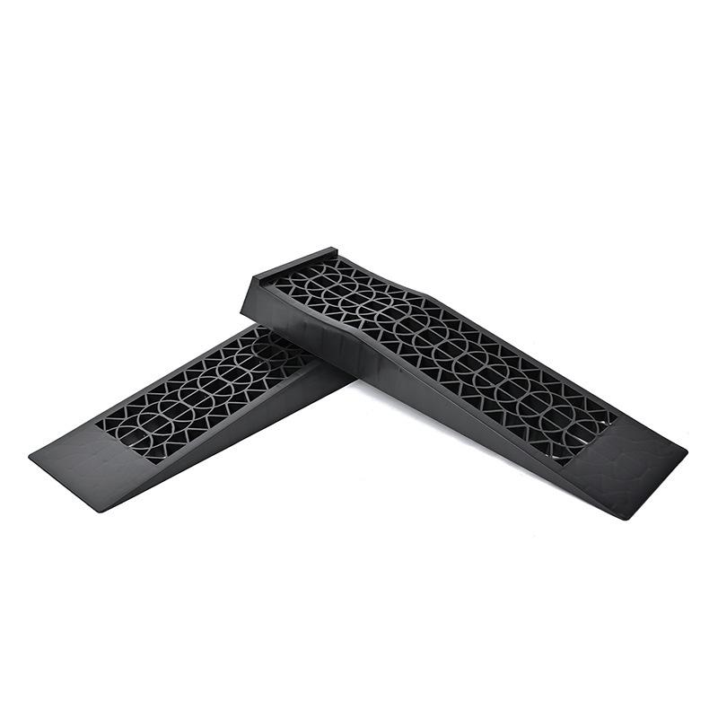 2pcs 3T Capacity Heavy Duty Car Ramps 70cm Plastic Portable Loading Access Ramps Lift Repair Maintenance Jack Lift Tool