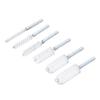 Bore Cleaning Brush Set, 6 Pieces with 1/4in Hex Shank, Wire Brush for Drill or Impact Driver (Nylon, White)