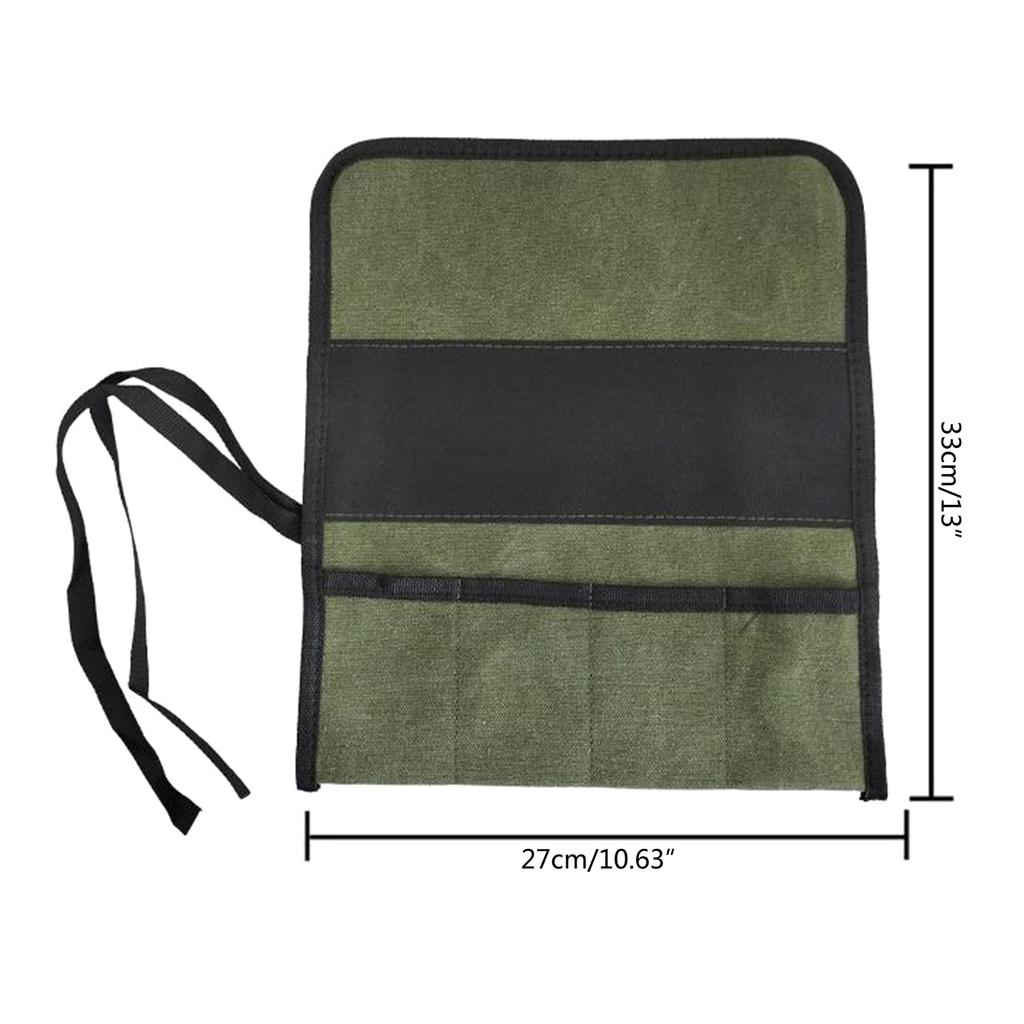 Portable Wood Carving Chisel Set in a Versatile Tool Roll Canvas Organizer for Woodworkers and Hobbyists