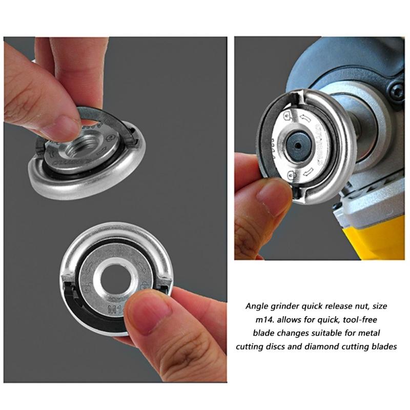 Universal Lightweight M14 Carbon Steel Quick Locking Nut For Angled Grinder Flange Portable Easy Tool Less Installation