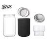 Gluten-free Sprout Container Sprouting Jar Kit Wide Mouth Glass with Lid Blackout Improved Airflow Sprouter Sleeve Plant Growing Kit for