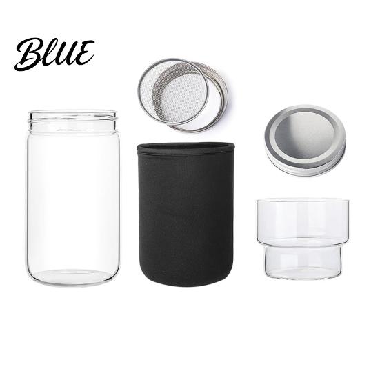 Gluten-free Sprout Container Sprouting Jar Kit Wide Mouth Glass with Lid Blackout Improved Airflow Sprouter Sleeve Plant Growing Kit for