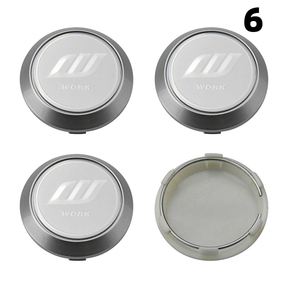 4 STuks Nieuwe 64MM Buiten Diameter / 60MM Binnen Diameter Dop Voor Velgen WORK EMOTION EQUIP MEISTER VS Logo Wielnaafdop Sportauto Velgkap Naafdoppen