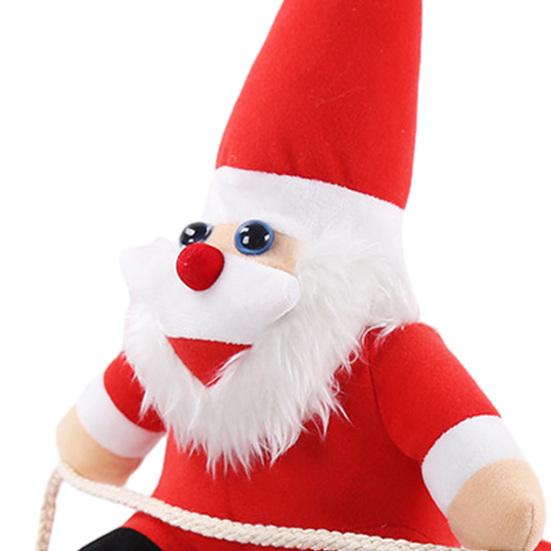 Dog Christmas Party Dress Santa Rider Costume, Outfit, Adjustable Closure, Funny Festival Pet Gift Apparel for Small to Medium Dogs, Holiday Cosplay,