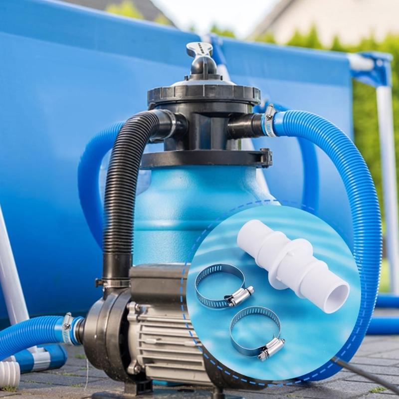 4PCS Hose Adapter Pool Cleaner Adapter Pool Hose Conversion Kit Swimming Pool Hose Converters Plastic Hose Fittings