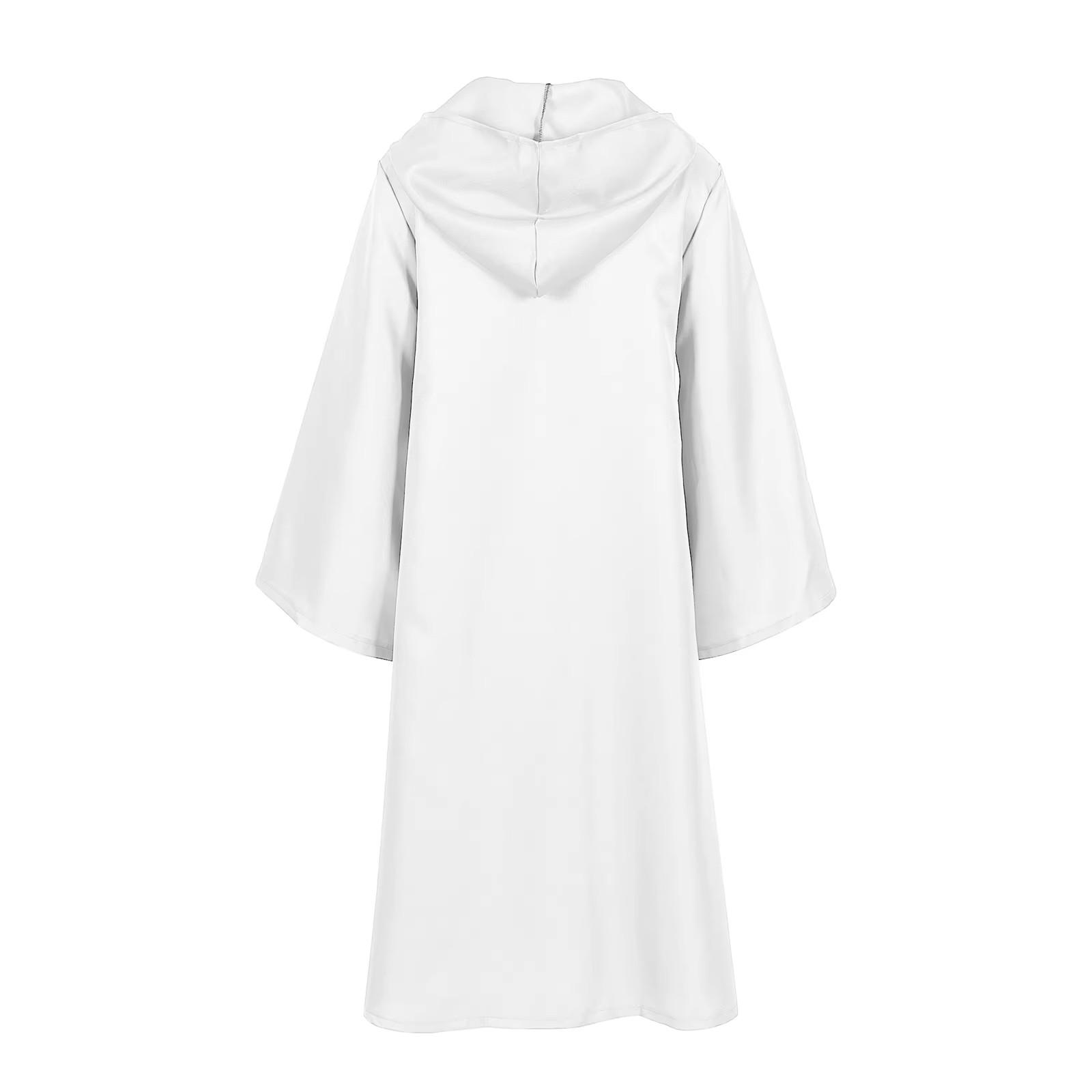 Halloween Capes Volwassene Kind Lange Mantels Cosplay Kostuums Heks Rood Zwart Paars Groen Zeis Man Vrouw L white
