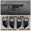 For Suzuki Vitara Escudo 2015 -  ABS Car Inner Door Armrest Handle Bowl Frame Cover Trim Matte Carbon Fiber Look Accessories