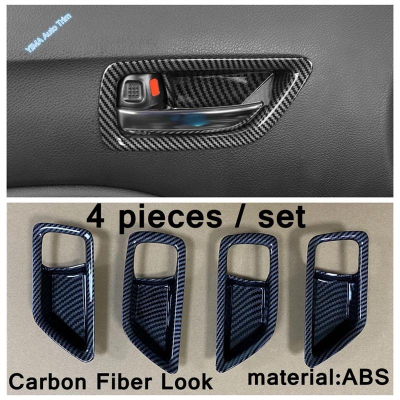 For Suzuki Vitara Escudo 2015 - ABS Car Inner Door Armrest Handle Bowl Frame Cover Trim Matte Carbon Fiber Look Accessories
