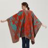 European & American Fashion Large Shawl - Thickened, Warm, Imitation Cashmere Cape Cloak