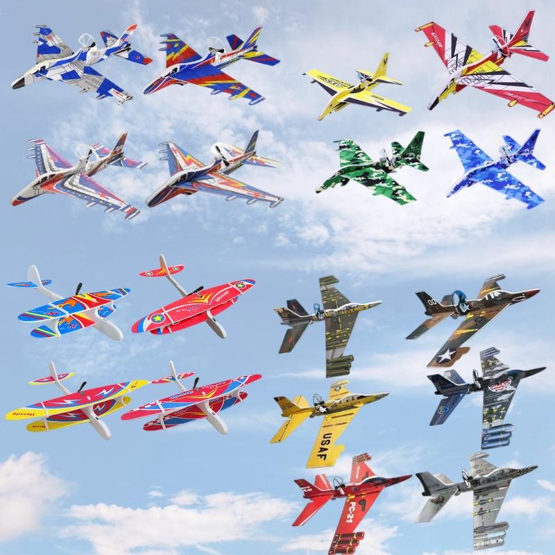 Electric Hand Throwing Glider Usb Rechargeable Fighter Plane With Durable Foam