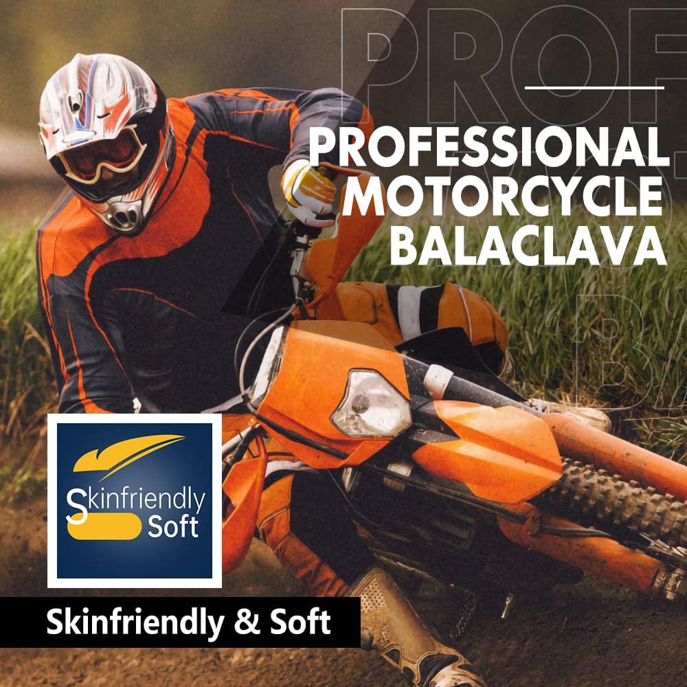 JOEYOUNG Motorcycle Balaclava for Men Quick Sweat Wicking Helmet Liner for Professional Motorcycling Beanie Cap