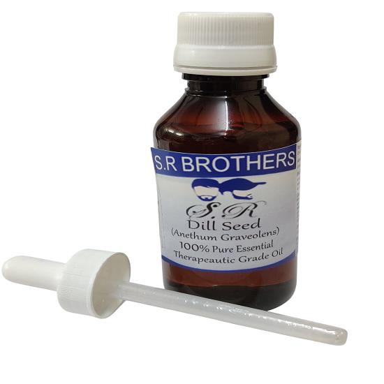 

S.R Brothers Dill seed (Anethum graveolens) Pure & Natural Therapeutic Grade Essential Oil Plastic with Dropper 10 ml