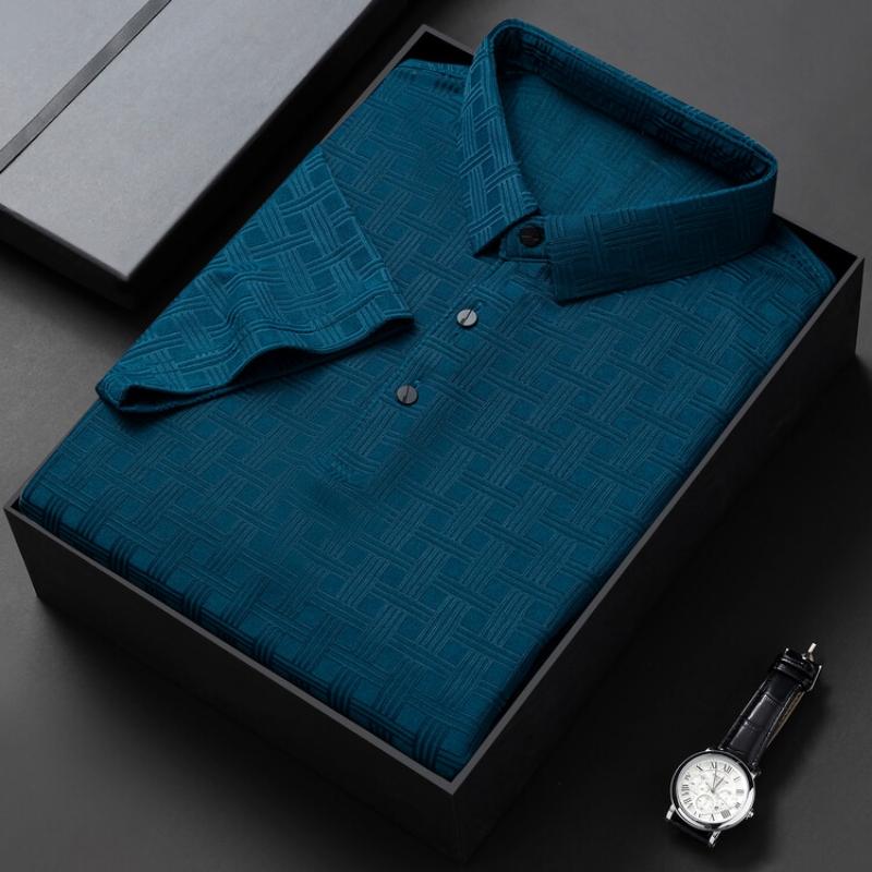 High quality short sleeve men's polo shirt summer fashion high-end texture luxurious design soft breathable casual T-shirt