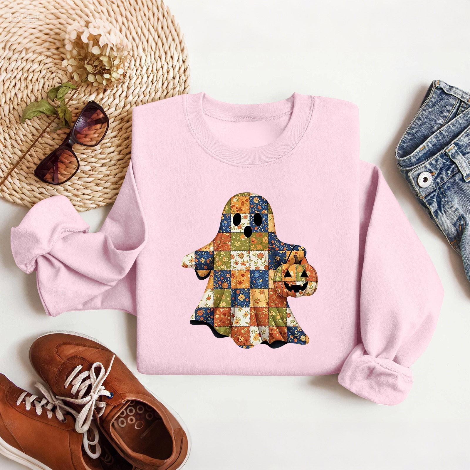 

Женские топы Женский свитшот с длинным рукавом Повседневный с круглым вырезом Свободного кроя Пуловер Флисовые топы M розовый