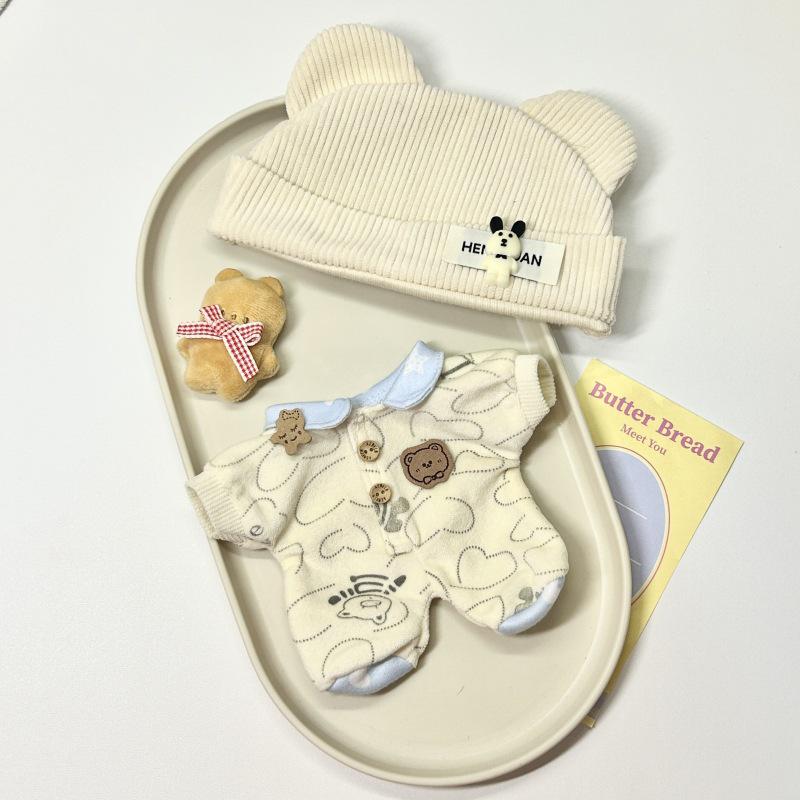20cm Cotton Doll Onesie Pajamas - Winter Crawling Suit, Cute Original Design, Changeable Doll Outfit