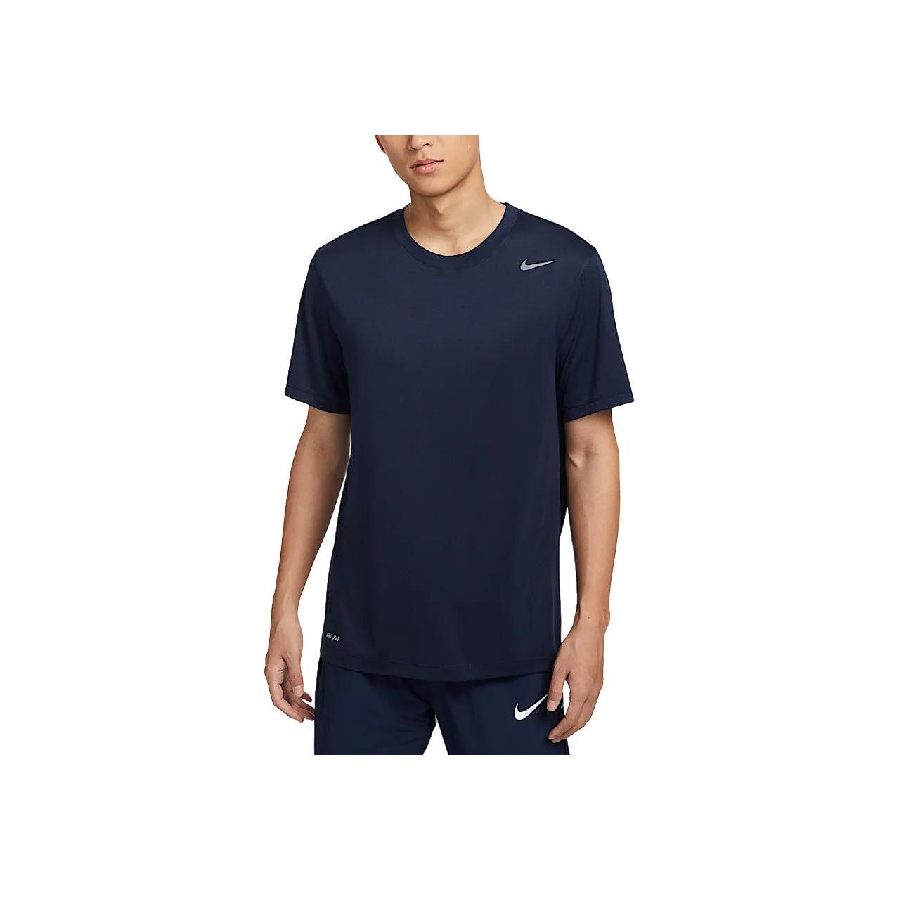 

Nike Dri-Fit Team Legend Crew Neck Quick-Dry Short Sleeve T-Shirt Men Tops Obsidian IB8898-451 4XL