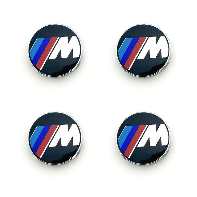 4pz Mpower BMW Cerchi in Lega Coprimozzi Centrali Coperture Emblemi 68mm