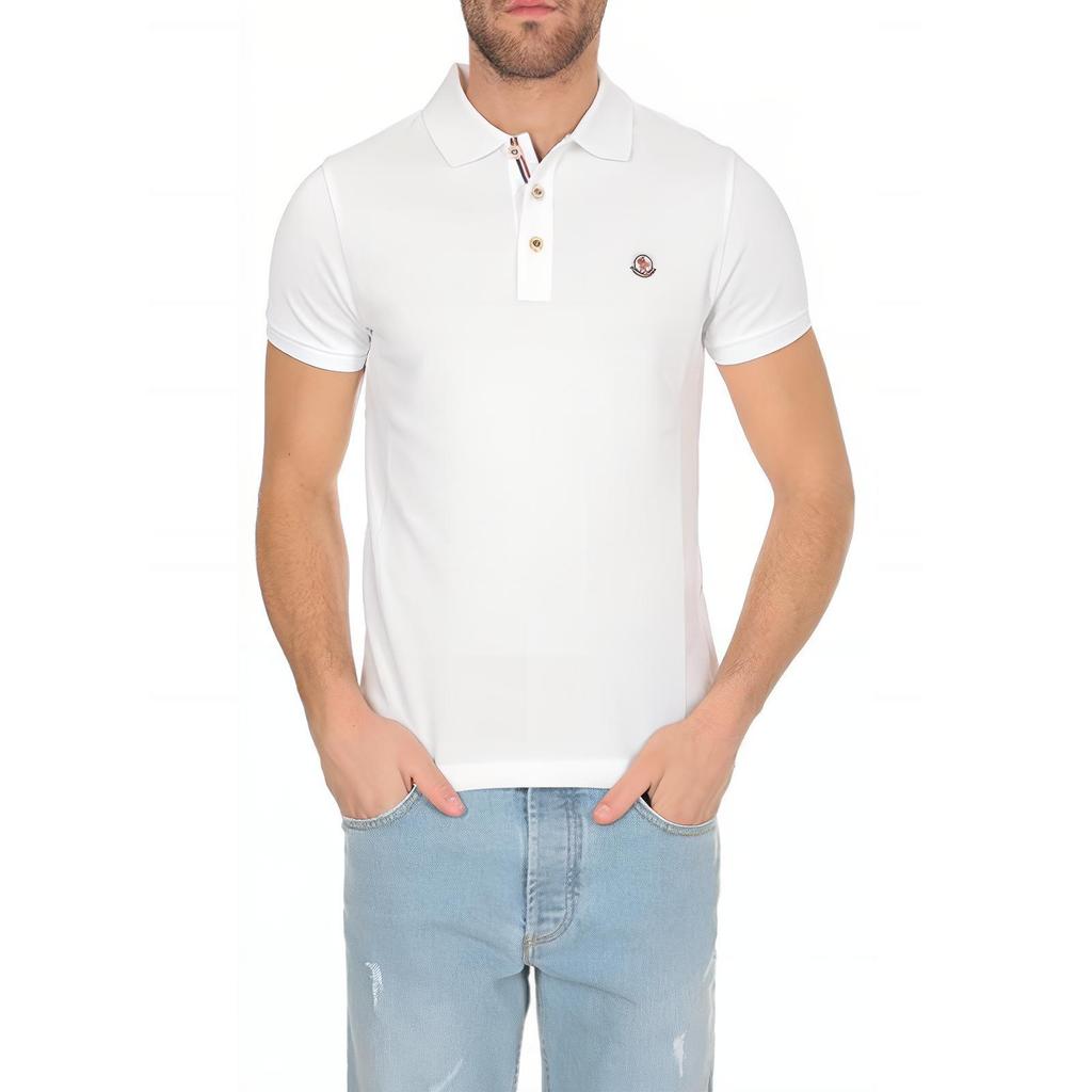 Moncler SS21 Polo Shirts Men's White Moderate 8A7070084556001