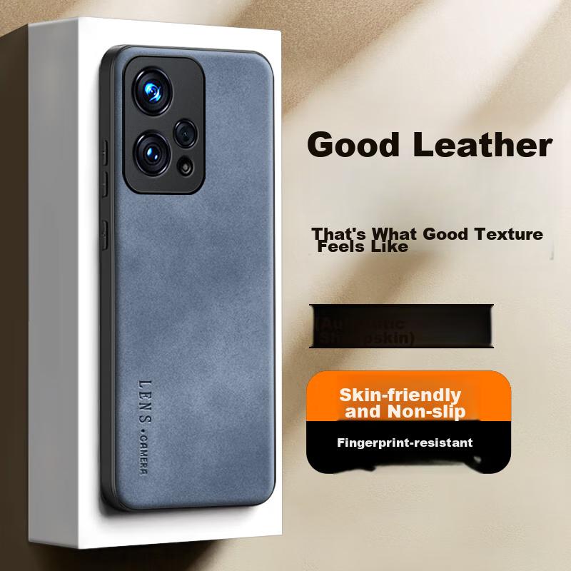 Phone Case Honor 90 GT, Honor 90 GT Full Lens Protection, Silicone Soft Edge, Shockproof, Ultra-Thin, Simple And Leather Texture Case, Misty Blue