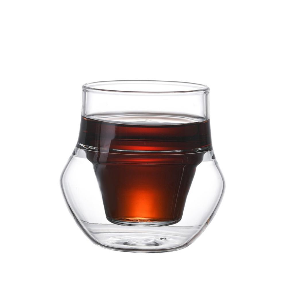 

Transparent Coffee Cup Double-layer Wine Glass New Mug