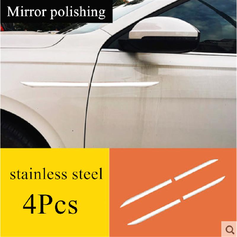 

Universal Set Of Decorative Elements For Car Side Fenders Made Of Chrome-Plated Stainless Steel 3D, 4 Pcs.