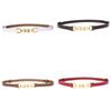 Womens Genuine Leather Belt With Geometric Buckle For Outdoor Casual Wear