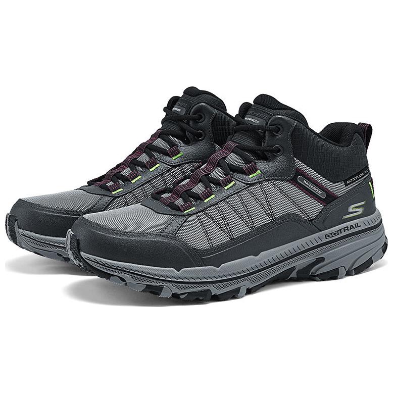 Skechers Go Run Trail Comfortable Mid-Top Lifestyle Casual Shoes Men sneaker Gray Black 220759C-GRY